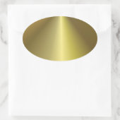 Metallic Look Imitate Gold Personalisiert Blank Ovaler Aufkleber (Tasche)
