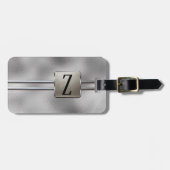Metallic Look Monogram Gift Gepäckanhänger (Vorderseite horizontal)