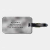 Metallic Look Monogram Gift Gepäckanhänger (Rückseite horizontal)