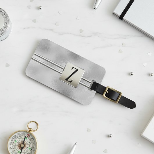 Metallic Look Monogram Gift Gepäckanhänger