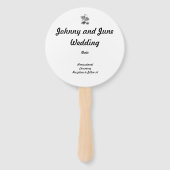 Metallic Magnolia-Blume auf dem Handgebläseprogram Fächer (Rückseite)