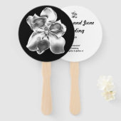 Metallic Magnolia-Blume auf dem Handgebläseprogram Fächer (Vorne und Hinten)