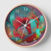 Metallic magnolia in blue and red with numbers uhr (Vorderseite)