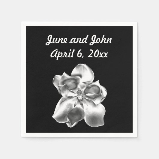 Metallic Magnolia Paper Napkins Serviette (Vorderseite)