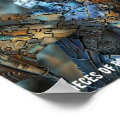 Metallic Majesty Dragon Puzzle Poster (Ecke)