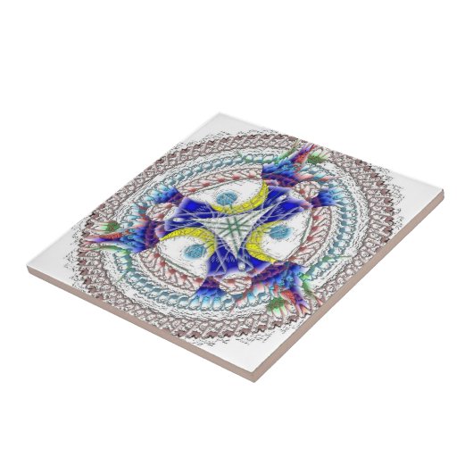 Metallic Mandala '9' - by ID AD Art Gabi Zapf Fliese (Seite)