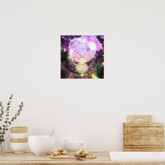 Metallic Mandelbrot 3 Poster (Küche)