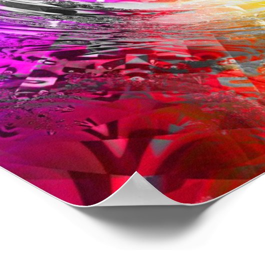 Metallic Mandelbrot 3c Poster (Ecke)