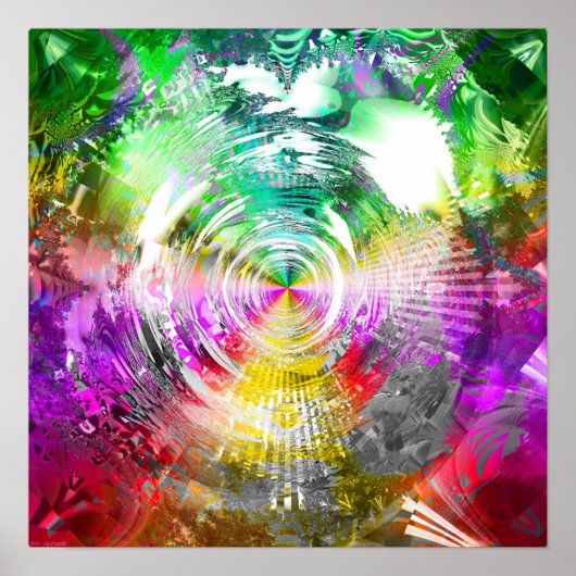 Metallic Mandelbrot 3c Poster (Vorne)