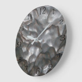 Metallic Meteorite Rock Pattern, Große Wanduhr (Winkel)