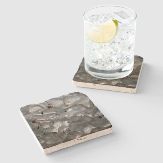 Metallic Meteorite Rock, Steinuntersetzer (Seitenansicht)