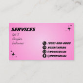 Metallic Nails Business Card Visitenkarte (Rückseite)