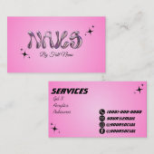 Metallic Nails Business Card Visitenkarte (Vorne/Hinten)