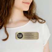 Metallic Old Gold Company Logo Mitarbeiter Magneti Namensschild
