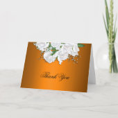 Metallic Orange, Bridal Bouquet Wedding Vielen Dan Dankeskarte (Vorderseite)