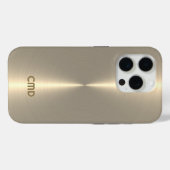 Metallic Pale GoldTexture Stainless Steel Look Case-Mate iPhone Hülle (Rückseite (Horizontal))