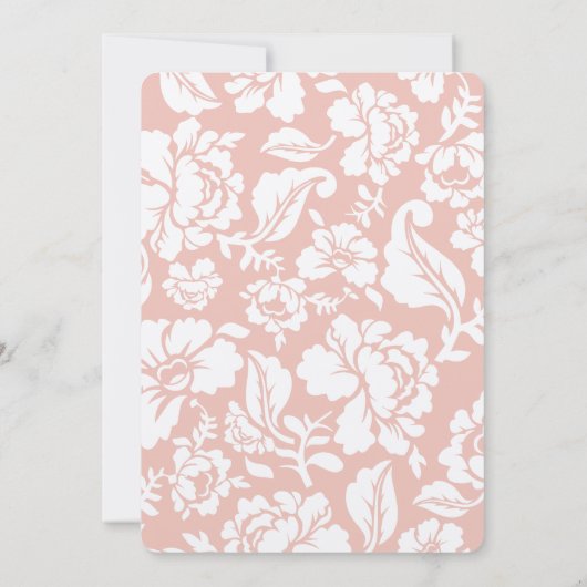 Metallic Paper Rose Gold Wedding Einladungen (Rückseite)