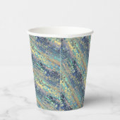 Metallic Pastel Lights Blue Pattern Pappbecher (Rechts)