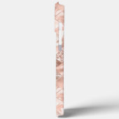 Metallic Pink Blush Chic Eleganter Glitzer Case-Mate iPhone Hülle (Rückseite / Links)