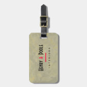 Metallic Plaster Interior Designer Gepäckstück Gepäckanhänger (Vorderseite vertikal)