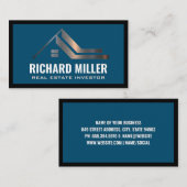 Metallic Real Anwesen | Wohneigentum Visitenkarte (Vorne/Hinten)