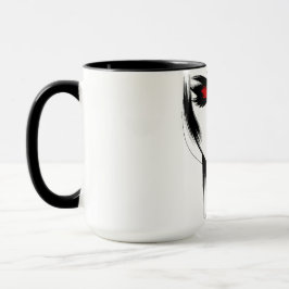  Metallic Red Accent Woman   Tasse