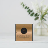 Metallic Rivet | Industriesäge Quadratische Visitenkarte (Stehend Vorderseite)