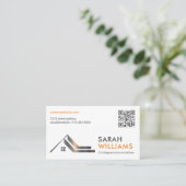 Metallic Roof Top | Real Anwesen Agent | QR-Code Visitenkarte (Stehend Vorderseite)