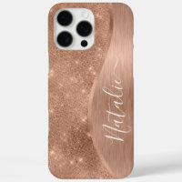 Metallic Rose Gold Glitter Personalized
