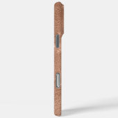 Metallic Rose Gold Glitter Personalized Case-Mate iPhone Hülle (Rückseite / Rechts)