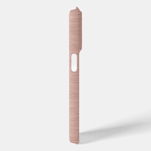 Metallic rose-gold texture, custom monogram Case-Mate iPhone hülle (Rückseite / Rechts)