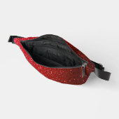 Metallic Ruby Red und Black Glitzer Ombre Bauchtasche (Offen)