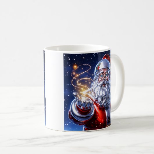 Metallic Santa Claus Kaffeetasse (VorderseiteRechts)