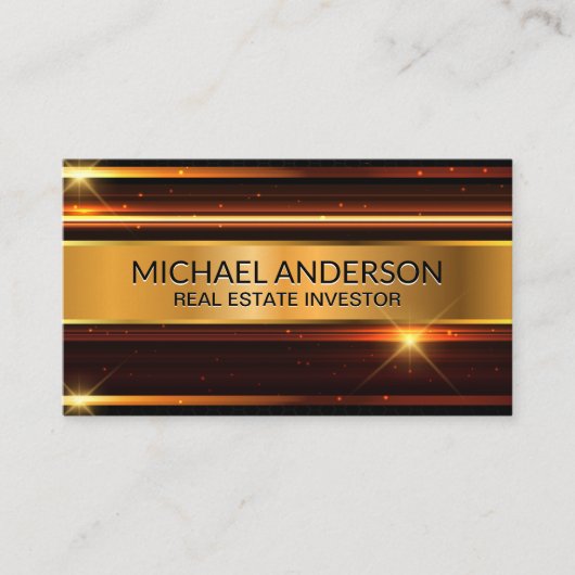 Metallic Shine Background Visitenkarte (Vorderseite)