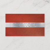 Metallic Shine | Lederuntergrund Visitenkarte (Rückseite)