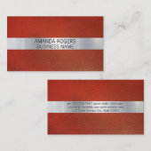 Metallic Shine | Lederuntergrund Visitenkarte (Vorne/Hinten)