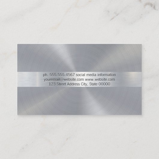 Metallic Shine Visitenkarte (Rückseite)