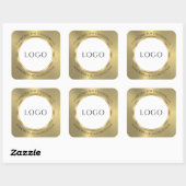Metallic Shiny Gold Look Klassischer Round Sticker (Blatt)