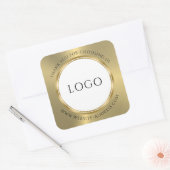 Metallic Shiny Gold Look Klassischer Round Sticker (Umschlag)