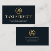 Metallic Shiny Gold Taxi Service Signage Driver Visitenkarte (Vorne/Hinten)