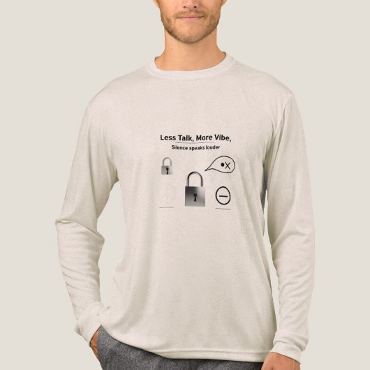 Metallic Silence Lock | Bella+Canvas Long Sleeve Tri-Blend Shirt (Vorderseite)