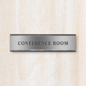 Metallic Silver Background  Türschild (Vorderseite )