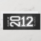 Metallic Silver Class of 2012 Graduation Invites Einladung (Vorderseite)