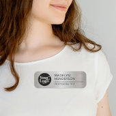 Metallic Silver Company Logo Mitarbeiter Magnetic Namensschild