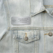 Metallic Silver Custom Logo Office Employee Staff Namensschild (Beispiel)