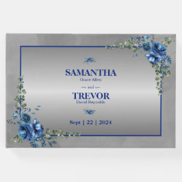 Metallic Silver, Dreams of Blue Gast Book Gästebuch