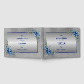 Metallic Silver, Dreams of Blue Gast Book Gästebuch (Voll)