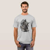 Metallic Silver Face Graphic T-Shirt (Vorne ganz)