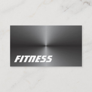 Metallic Silver Gray Fitness Sport Trendy Visitenkarte
