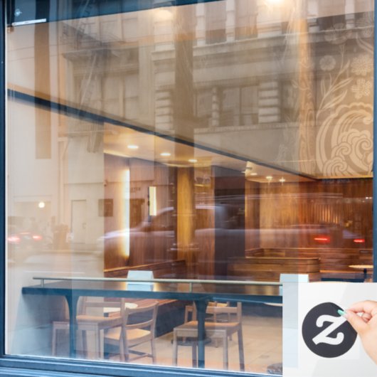Metallic Silver Partial Transparent Design Fensteraufkleber (Café-Fenster)